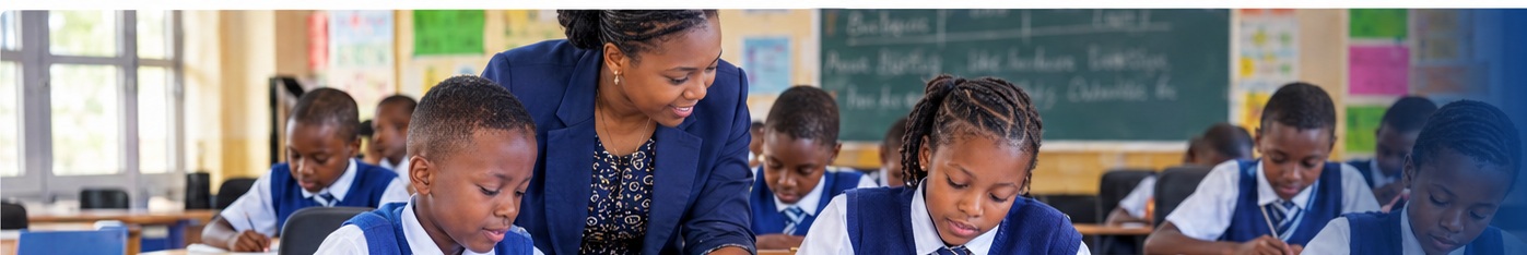 Teacher and learners in a classroom
